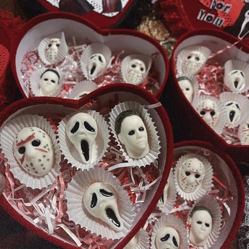 Halloween Silicone Chocolate Molds - 6 Cavities Scary Character Heads