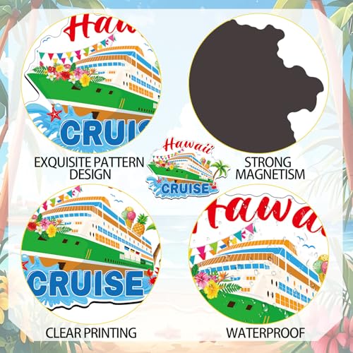 25 Tropical Hawaii Cruise Door Magnets - Summer Refrigerator Decor