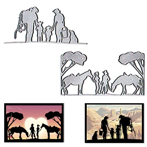 Horse Trees Family Die Cuts for Card Making - Estivaux