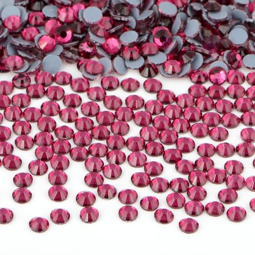 Bymitel Hotfix Fuchsia Rhinestones 2mm SS6 2880pcs Iron-On Glass Gems