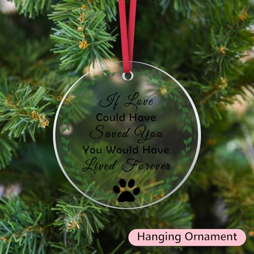 Dog Memorial Ornament - Sympathy Gift for Loss of Pet