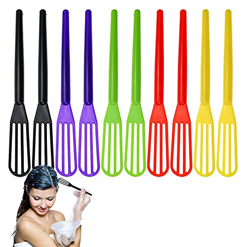 10 PCS Plastic Hair Coloring Mixer Dye Whisk and Spoon Set