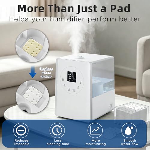 60-Pack Mineral Absorption Pads for Levoit LV600S & LV600HH Humidifiers