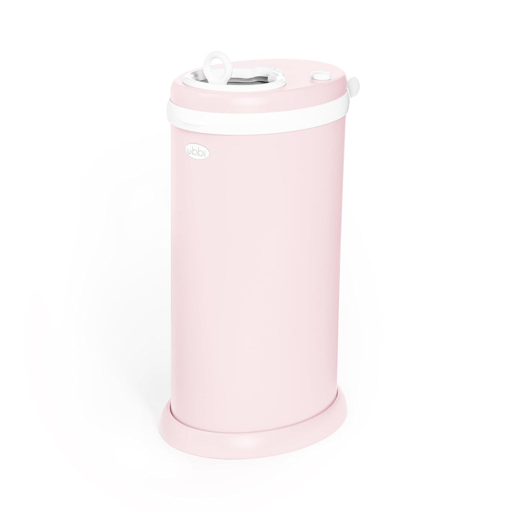 Ubbi Steel Diaper Pail - Odor Locking Technology | No Special Bags Needed | Blush Pink