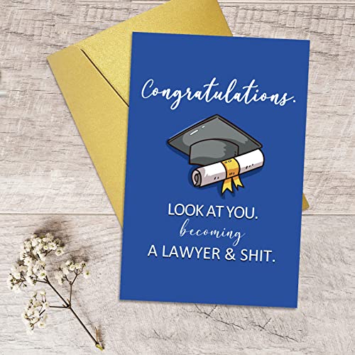 Funny Graduation Card for Law Students - Celebrate Becoming a Lawyer