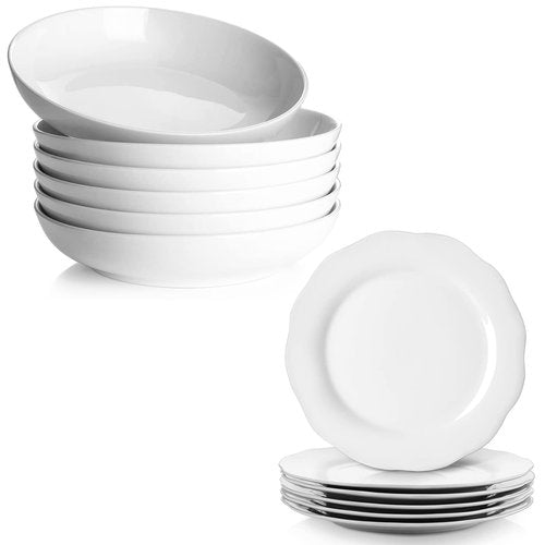 Y YHY 30 oz Pasta Bowls & 10.6" Dinner Plates
