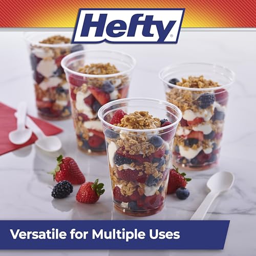 Hefty 18 oz Clear Plastic Party Cups - 56 Count, Recyclable