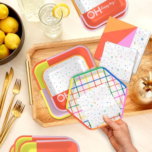 Hallmark Paper Party Plates and Napkins Set for 16 Guests