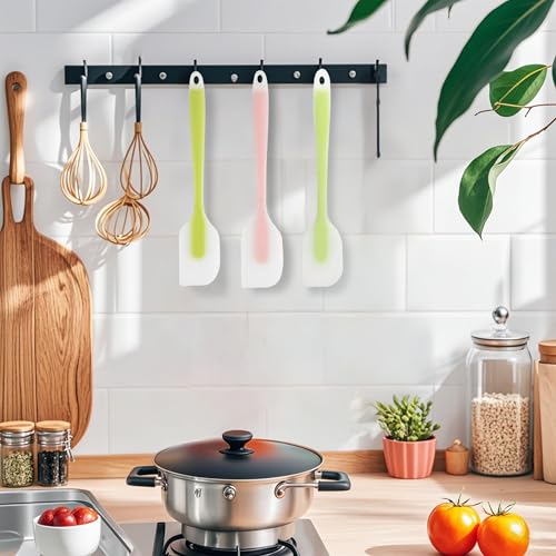 LEKAYIHU 3 Pcs Heat-Resistant Silicone Spatula Set - 8.2 Inch Non-Stick Baking Tool