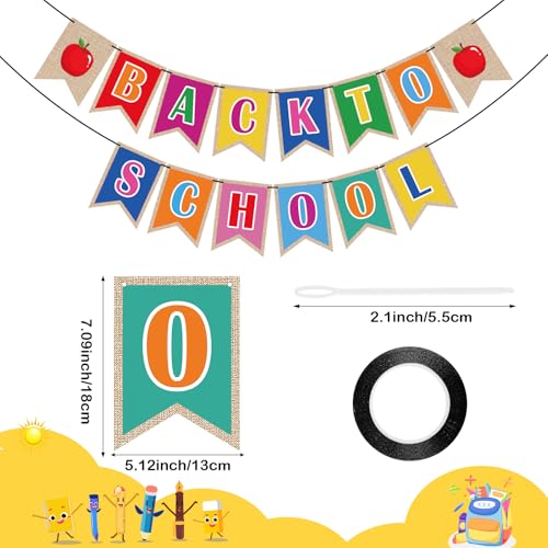 Back to School Banner & Apple Garland for Classroom Decor