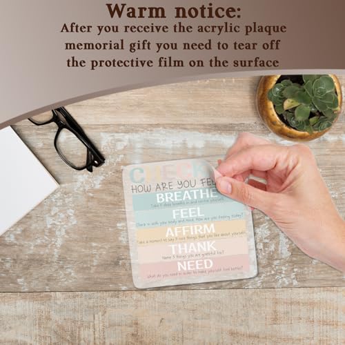 Check In How Are You Feeling Acrylic Plaque - Mental Health Gift for Therapists & Counselors