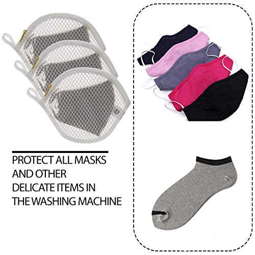 KOOZTI Fine Mesh Laundry Bags for Face Masks & Socks - 3 Pack, 6x6 Inch