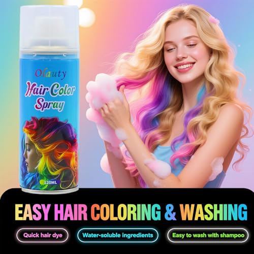 Minfei Purple Temporary Hair Color Spray 120ml Washable Hair Dye for Party