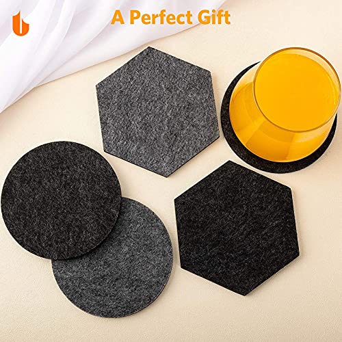 Urbanstrive 4-Inch Absorbent Felt Coasters - 2 Pack for Drinks