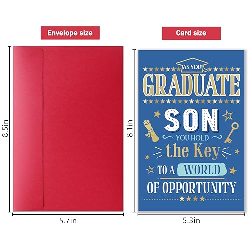 Meaningful Graduation Card Gift for Son from Mom & Dad