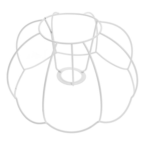 Ciieeo Vintage Pumpkin Lantern Holder Wire Lampshade Frame for DIY Table Lamp Retro French Metal Lamp Shade Bracket 9.84X9.84X6.18 Inch Lighting Accessory