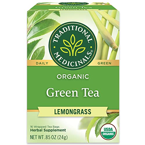 Organic Green Tea Lemongrass - 16 Teabags for Everyday Wellness