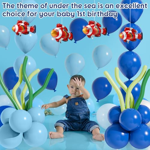 157-Piece Under the Sea Balloon Garland Kit - Ocean Theme Party Decor