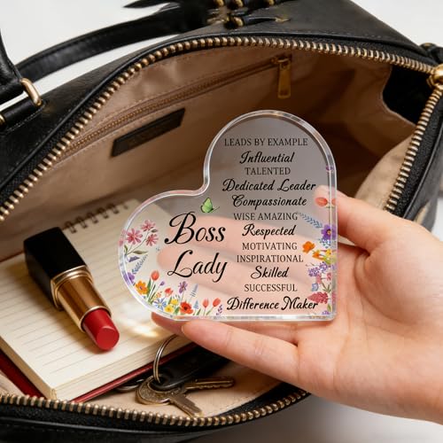 Inspirational Boss Lady Acrylic Desk Decor Gift for Women