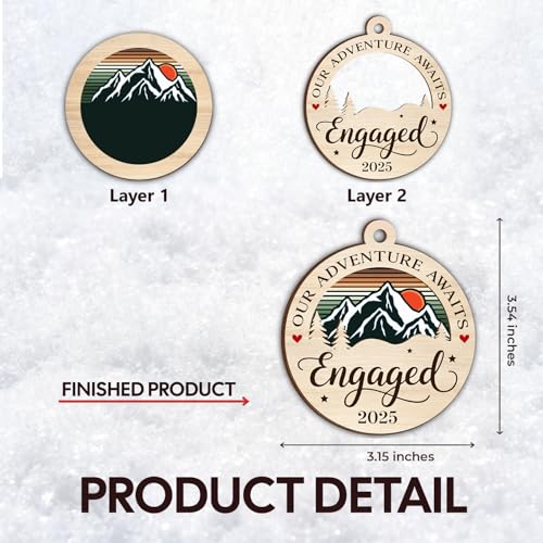 Engagement Ornament for Couples - NewEleven Eco-Friendly Keepsake