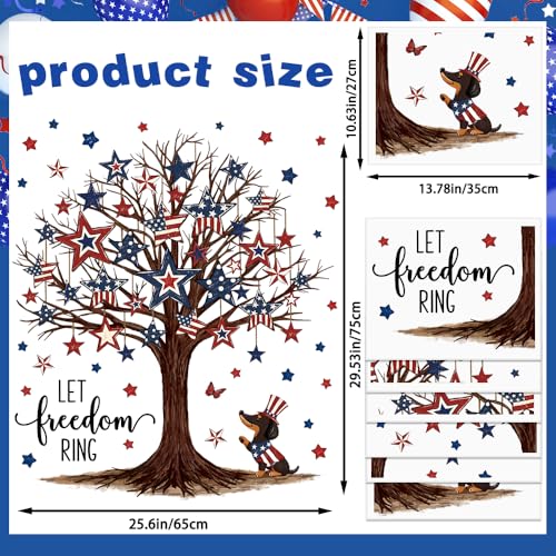 Reusable 4th of July Window Clings - Patriotic Tree Stickers