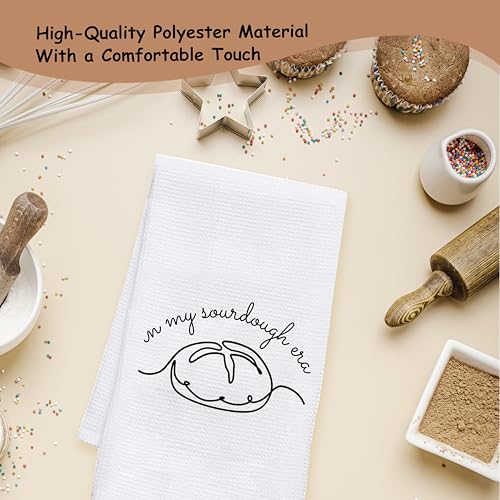 Exqcom Sourdough Era Kitchen Towel 16x24 Inch Funny Baking Gift