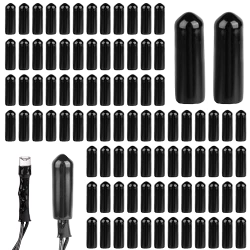 200pcs Black No Glow Caps for String Lights, Christmas Outdoor Yard Decor