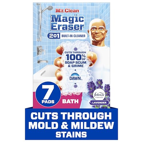 Mr. Clean Magic Eraser Bathroom Cleaning Sponges, 7ct with Febreze Lavender Scent