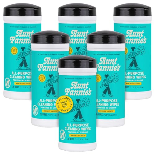 Aunt Fannie's Natural Cleaning Vinegar Wipes - Bright Lemon, 35 Count