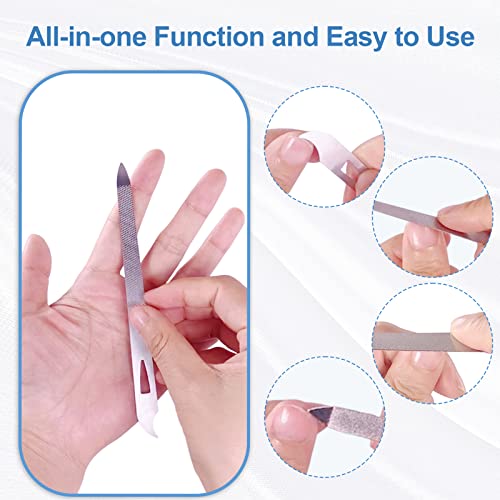 Metal Nail Files 6-Pack - 5.5 Inch Stainless Steel Double Sided Manicure Tools