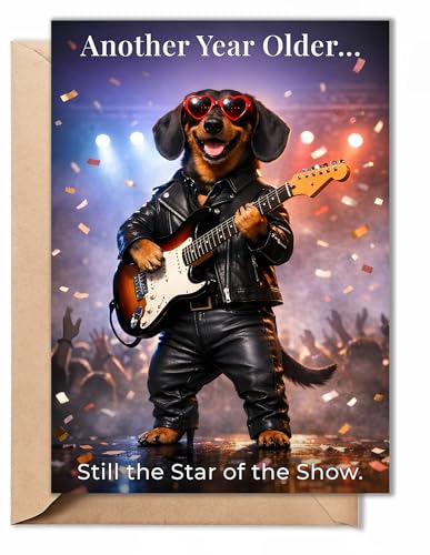 Funny Rockstar Birthday Card for Men | 5x7 with Envelope