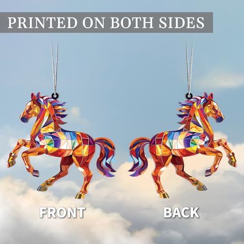 Horse Lover Acrylic Suncatcher Ornament for Women - Equestrian Holiday Decor with Story Card