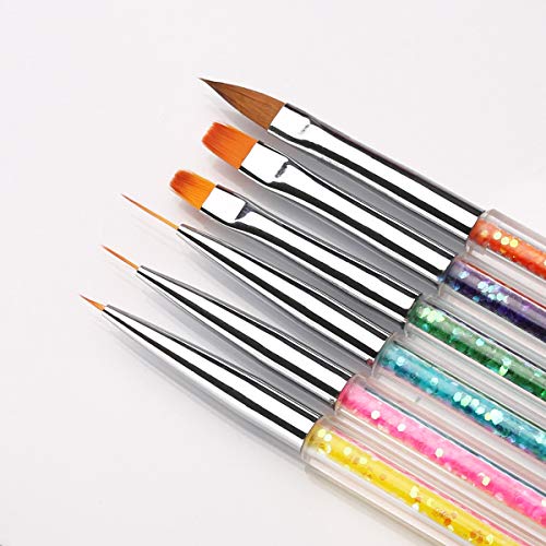 iminoo 6PCS Double Ended Nail Art Brushes and Dotting Pens Set