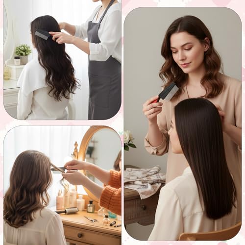 Exclaith 3-Piece Stainless Steel Fine-Toothed Dandruff and Lice Comb Set
