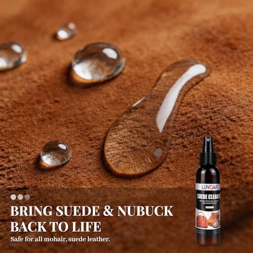 Luvoar Suede Cleaner and Restorer Spray - 4oz All-in-One Care Kit
