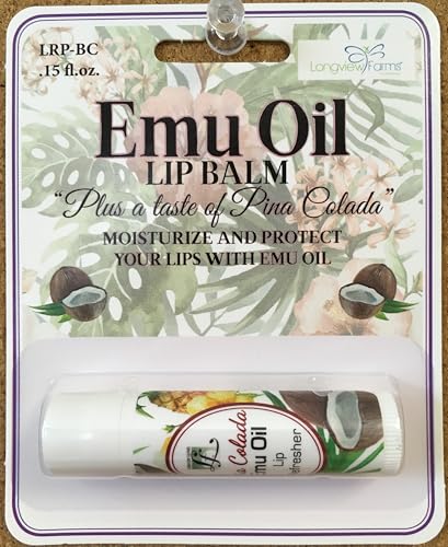 Longview Farms Emu Oil Lip Refresher - Piña Colada Flavor 12-Pack