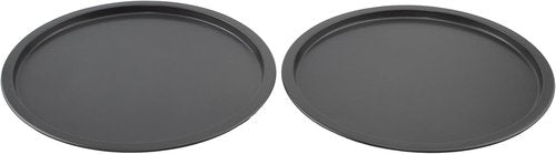 GoodCook Everyday 10-Inch Nonstick Personal Pizza Pans - Scratch-Resistant Steel, Set of 2, Gray