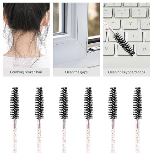 Tbestmax 200Pcs Disposable Mascara Wands & Eyelash Brushes