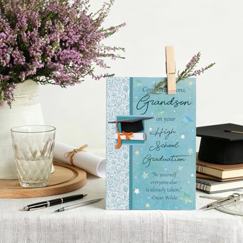 Graduation Card for Grandson - Heartfelt Be Yourself Message
