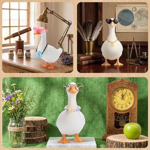 15-Piece Mini Desk Goose Outfit Set with Sunglasses & Accessories