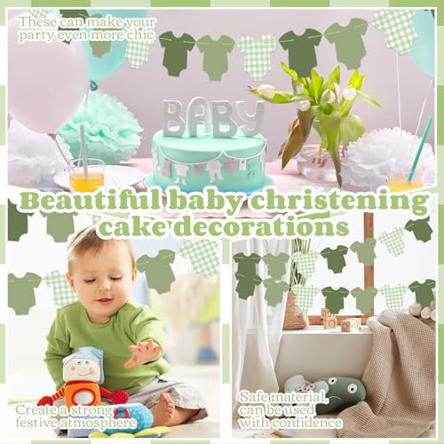 Green Bodysuit Birthday Banner | Baby Shower Decorations