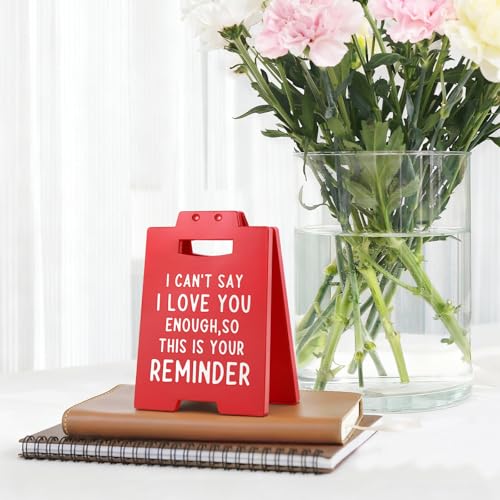 Petalsun Red Mini I Love You Desk Sign - Romantic Gift for Couple