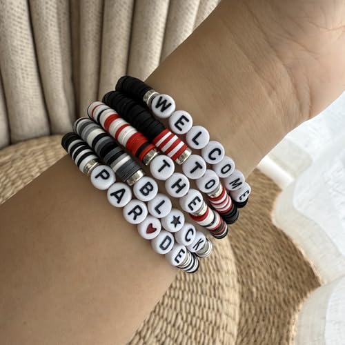 IDesign Punk Rock Black Bracelet Set - Concert & Party Jewelry - Welcome
