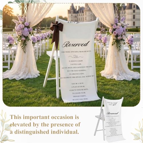 In Loving Memory Wedding Chair Sign - 15x50 Inch Memorial Reserved Seat