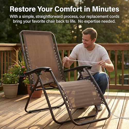 TOYANDONA Chair Replacement Cords Set - 4 Elastic Repair Cords for Recliners & Lounge Chairs