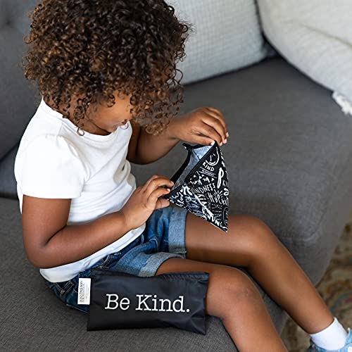 Bumkins Reusable Snack Bags for Kids & Adults - 2-Pack Waterproof Cloth