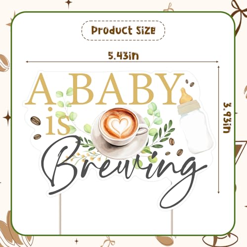 A Baby is Brewing Cake Topper - Coffee Theme for Baby Shower