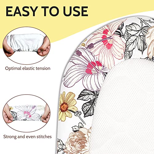 Fitted Bassinet Sheet - Soft Jersey Cotton for Baby, 32x16 inches