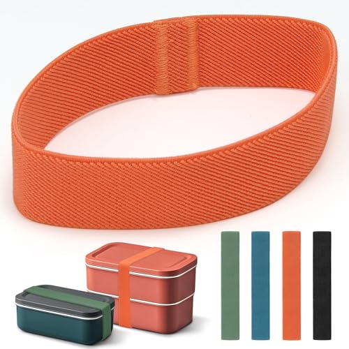 Adjustable Bento Box Strap 4-Pack - Universal Lunch Container Fixing Straps