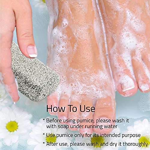 JAIRESTONE Pumice Stone Callus Remover & Foot Scrubber, Pack of 2 White